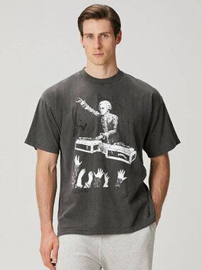 NEW DOMREBEL Men’s Mozart Graphic Cotton T-Shirt